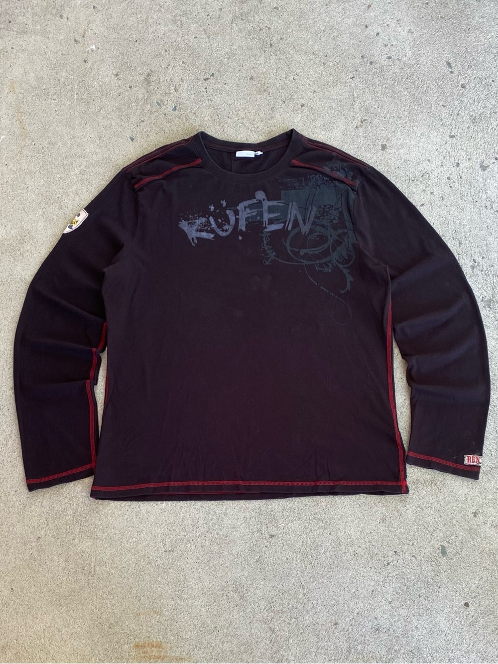 00s Y2k/Grunge Rüfen Graphic Longsleeve
